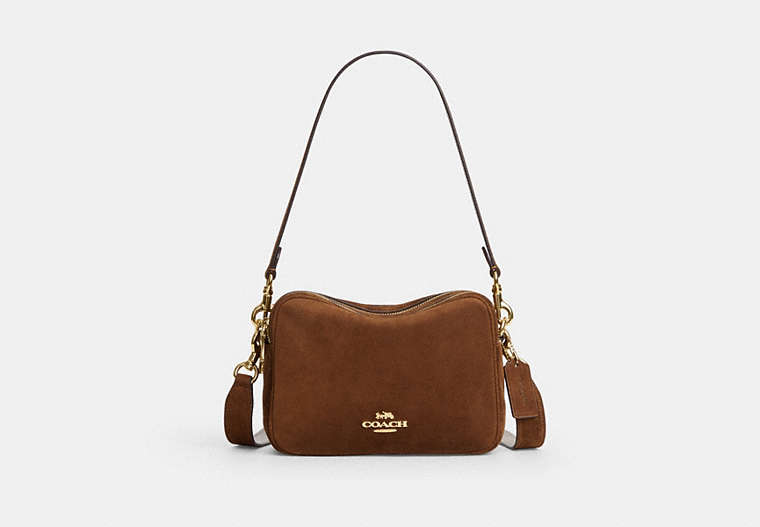 Carey Crossbody Bag - Gold/Warm Brown