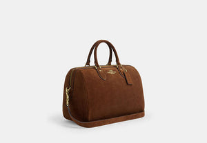 Rowan Large Satchel Bag - Gold/Warm Brown