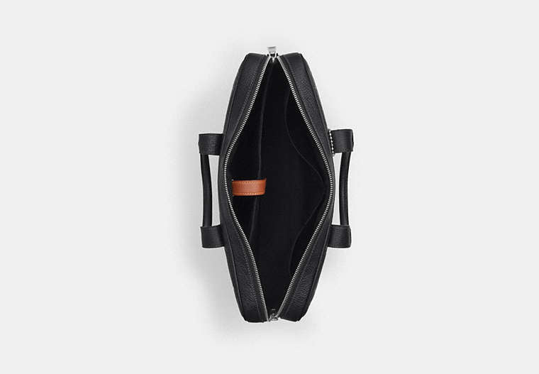 Austin Brief In Signature Leather - Silver/BLACK