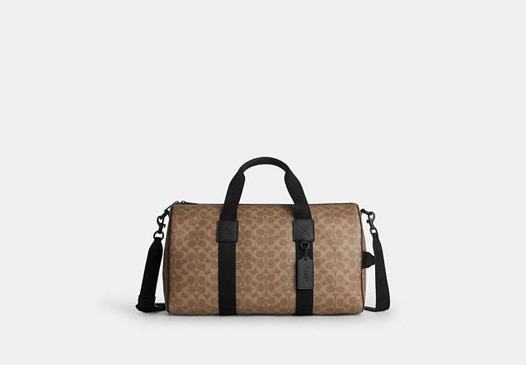 Explorer Duffle Bag 45 In Signature Canvas - Matte Black/Tan Black