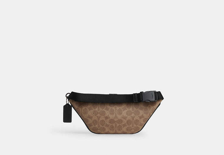 Travis Belt Bag 30 In Signature Canvas - Matte Black/Tan Black