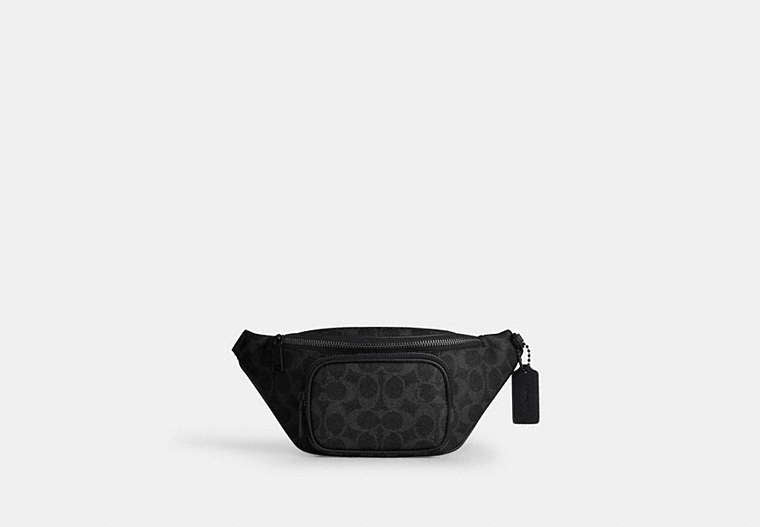 Travis Belt Bag 30 In Signature Canvas - Matte Black/Black Signature