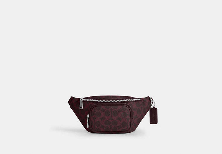 Travis Belt Bag 30 In Signature Canvas - Silver/Black Currant