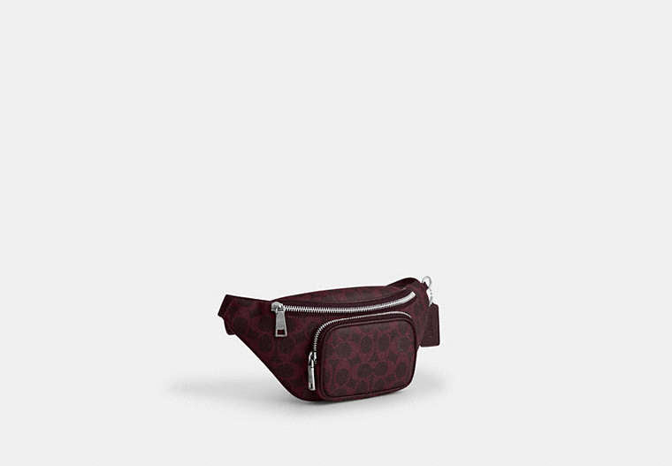 Travis Belt Bag 30 In Signature Canvas - Silver/Black Currant
