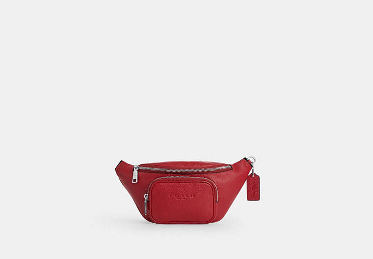 Travis Belt Bag 30 In Signature Canvas - Silver/POPPY