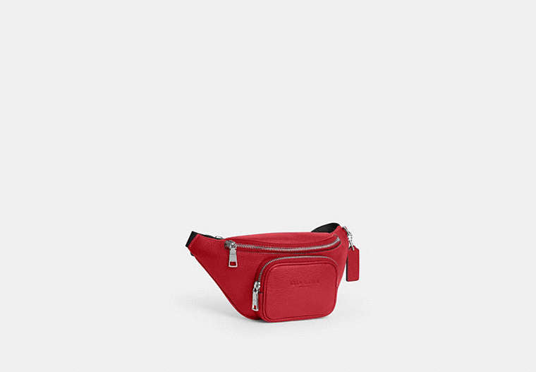 Travis Belt Bag 30 In Signature Canvas - Silver/POPPY