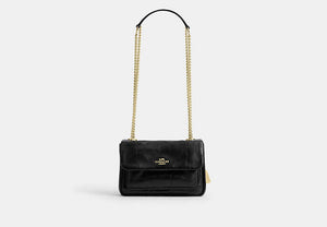 Elodie Crossbody Bag 18 With Quilting - Gold/Black