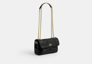 Elodie Crossbody Bag 18 With Quilting - Gold/Black