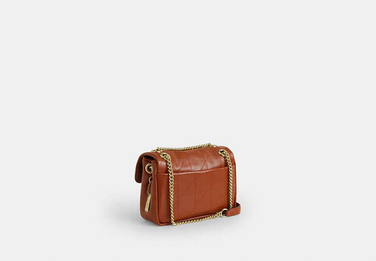 Elodie Crossbody Bag 18 With Quilting - Gold/Cinnamon