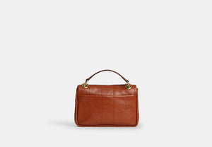 Elodie Crossbody Bag 18 With Quilting - Gold/Cinnamon