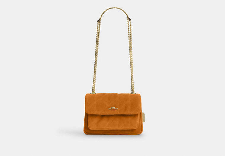 Elodie Crossbody Bag 18 With Quilting - Gold/Marigold