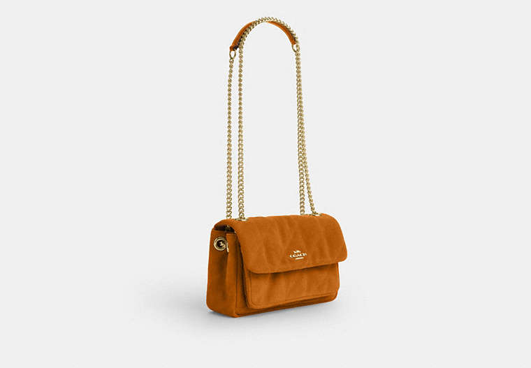 Elodie Crossbody Bag 18 With Quilting - Gold/Marigold