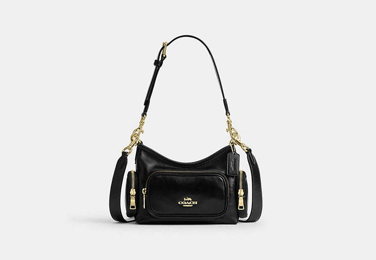 Laurel Shoulder Bag 22 With Pockets - Gold/Black