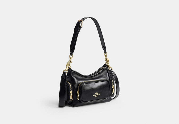 Laurel Shoulder Bag 22 With Pockets - Gold/Black