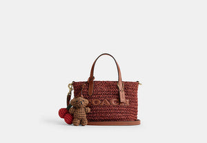 City Mini Tote Bag With Charms - Gold/Russet