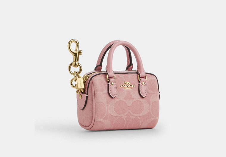 Signature Bag Charm - Gold/Light Pink