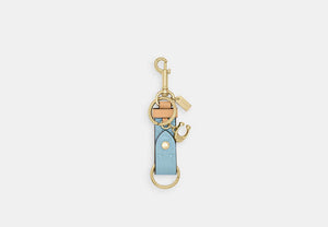 Signature Bag Charm - Gold/Light Blue