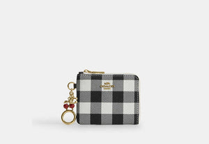 Small Corner Zip Wallet - Gold/Black Multi