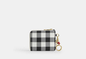 Small Corner Zip Wallet - Gold/Black Multi