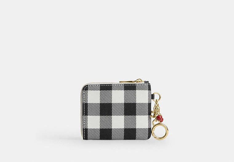 Small Corner Zip Wallet - Gold/Black Multi