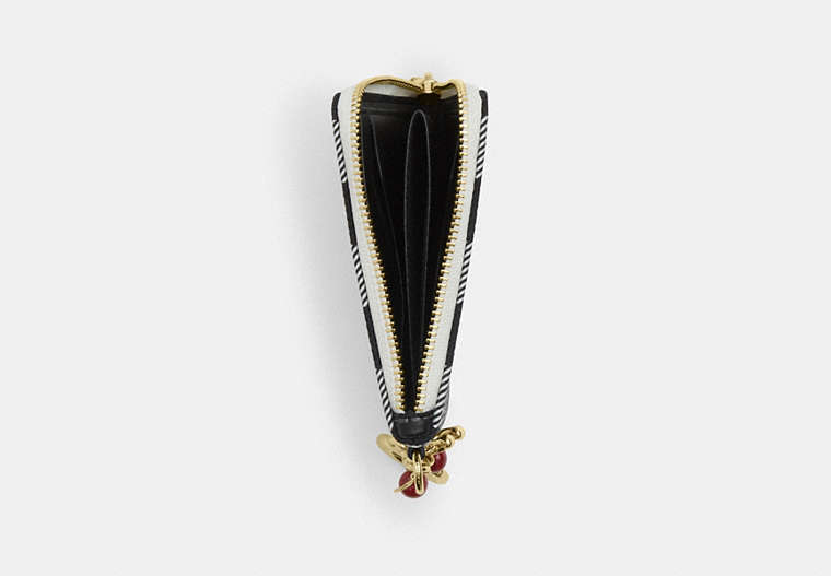 Small Corner Zip Wallet - Gold/Black Multi