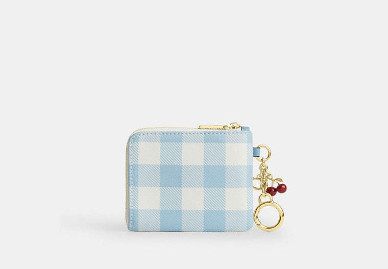 Small Corner Zip Wallet - Gold/Blue Multi