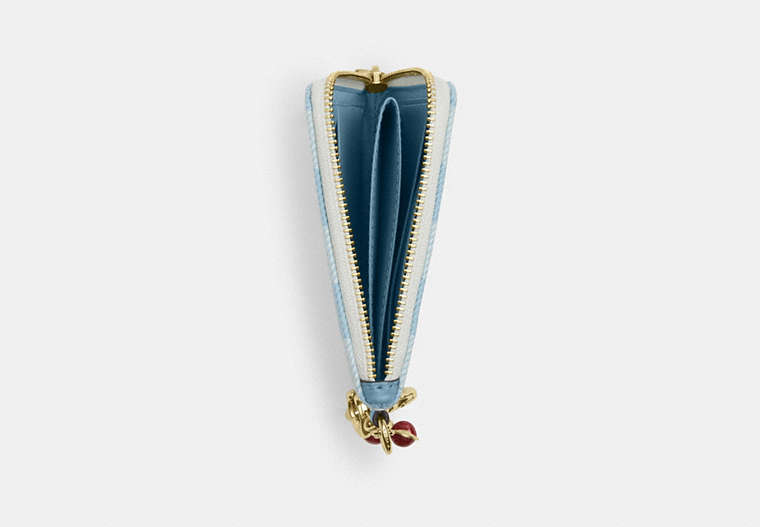 Small Corner Zip Wallet - Gold/Blue Multi