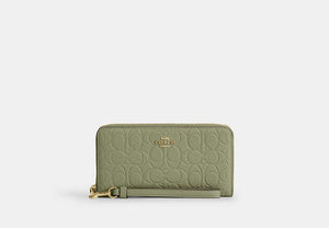 Long Zip Around Wallet - Gold/Pistachio