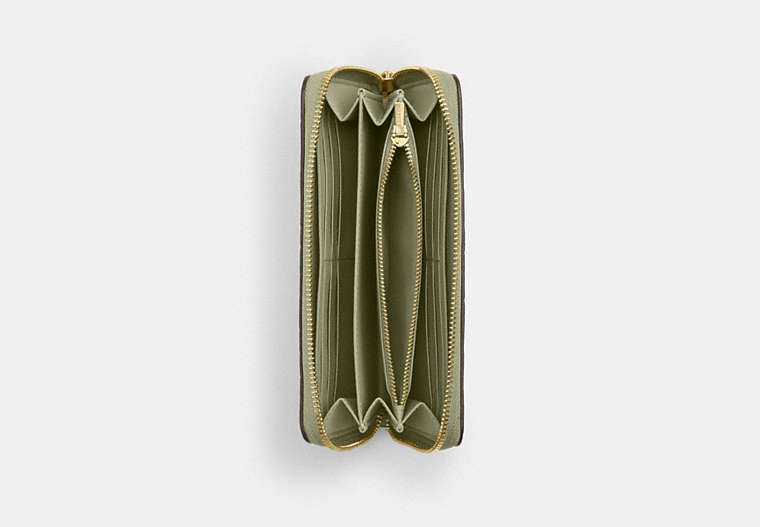 Long Zip Around Wallet - Gold/Pistachio