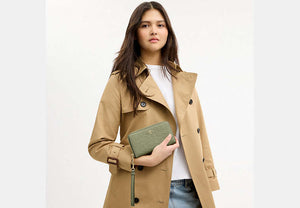 Long Zip Around Wallet - Gold/Pistachio
