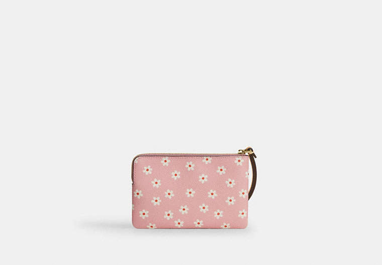 Corner Zip Wristlet - Gold/Pink Multi