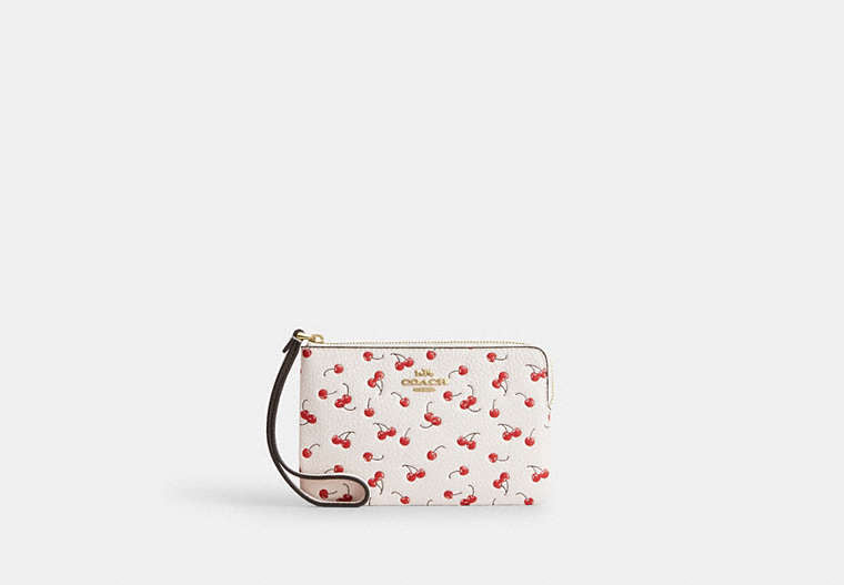 Corner Zip Wristlet - Gold/Chalk Multi