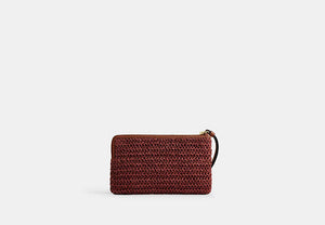 Large Corner Zip Wristlet - Gold/Russet
