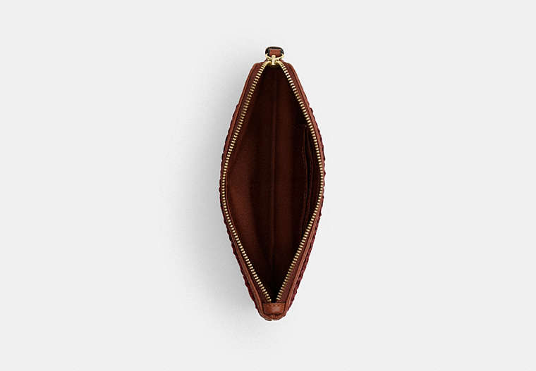 Large Corner Zip Wristlet - Gold/Russet
