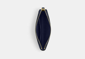 Corner Zip Wristlet - Gold/Navy