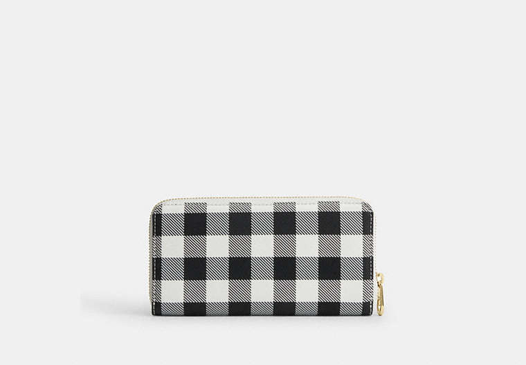 Long Zip Around Wallet - Gold/Black Multi