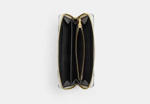 Long Zip Around Wallet - Gold/Black Multi