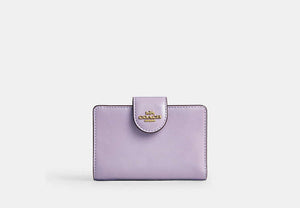 Medium Corner Zip Wallet - Gold/Lilac