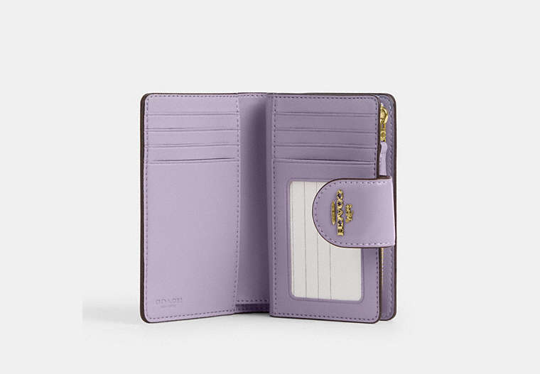 Medium Corner Zip Wallet - Gold/Lilac