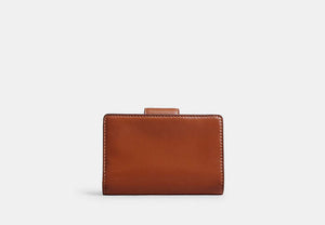 Medium Corner Zip Wallet - Gold/Cinnamon