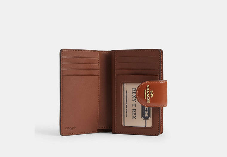 Medium Corner Zip Wallet - Gold/Cinnamon
