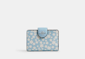 Medium Corner Zip Wallet - Silver/BLUE MULTI