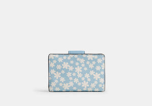 Medium Corner Zip Wallet - Silver/BLUE MULTI