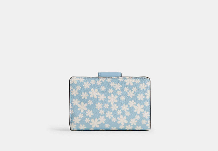 Medium Corner Zip Wallet - Silver/BLUE MULTI