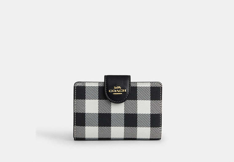 Medium Corner Zip Wallet - Gold/Black Multi