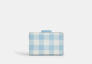 Medium Corner Zip Wallet - Gold/Blue Multi