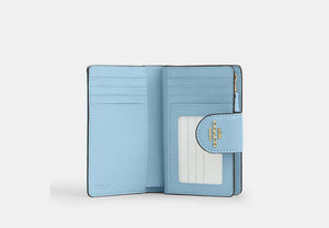 Medium Corner Zip Wallet - Gold/Blue Multi