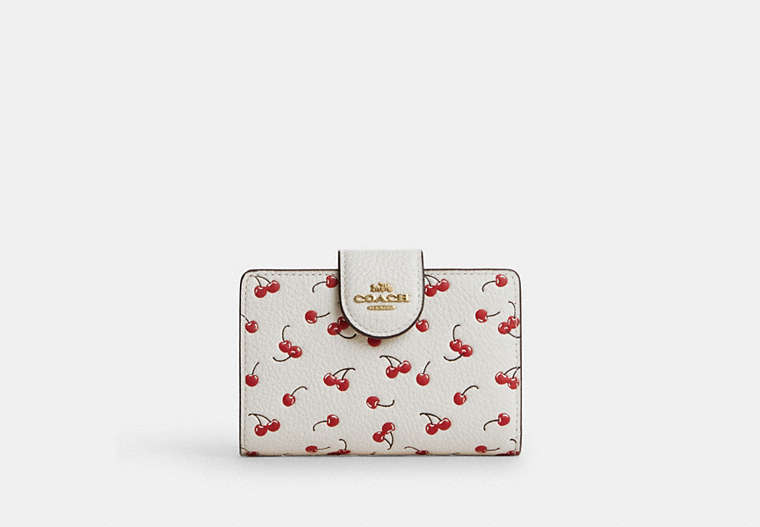 Medium Corner Zip Wallet - Gold/Chalk Multi