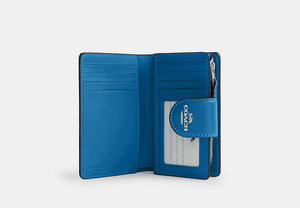 Medium Corner Zip Wallet - Silver/Blue Jay