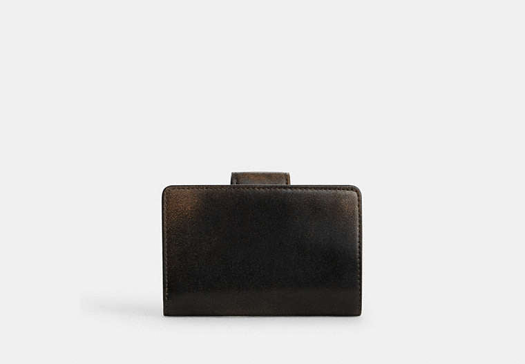 Medium Corner Zip Wallet - Silver/Black Brown